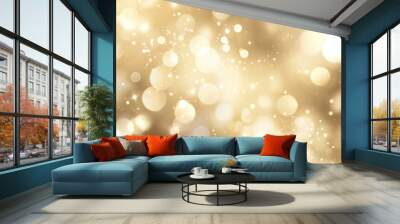 giltter light, gold gliter, golden christmas lights, abstract golden background, abstract background with bokeh, christmas background with golden balls, golden christmas bokeh Wall mural