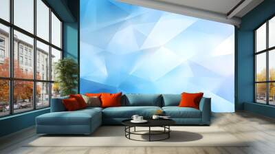 light blue geometric prism pattern background UHD Wallpaper Wall mural