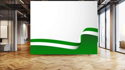 background with green and white flag Wall mural