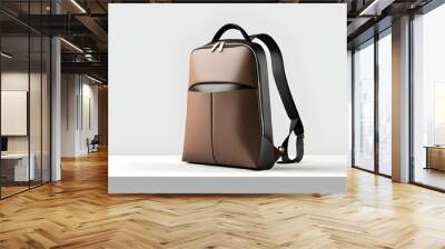 a sleek and modern backpack designed for school essentials, showcasing an elegant and minimalist dig Wall mural