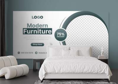 Modern furniture web banner template,social media and web advertising. Wall mural