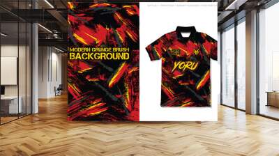 Sublimation jersey design brush vector modern grunge background camouflage paint splash splatter striking stripes Wall mural