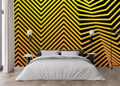 abstract yellow and black background. background wallpaper with minimalist geometric design. simple artistic vector illustration. Art, drawing, Colorful. Wall mural