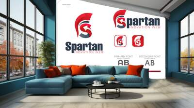 modern spartan letter s logo template - vector Wall mural