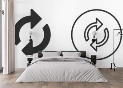 Update icon Flat logo set collection Wall mural