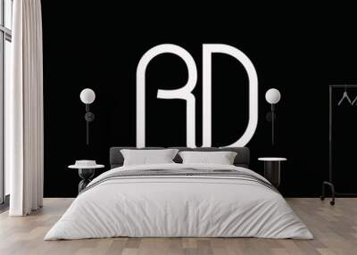 RD DR letters based on initial icon logo, creative unique and stylish Wall mural