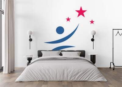 People star logo and vector images Wall mural