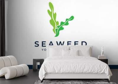 Seaweed logo with template illustration vector design. Wall mural