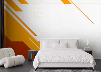 Abstract banner, orange, geometric. Simple design. Vector Wall mural