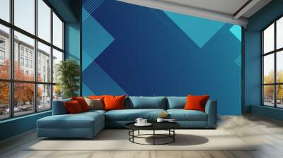 banner background, geometric, dark blue gradations, memphis. eps 10 Wall mural