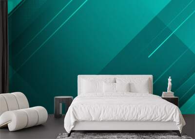 banner background. colorful, dark and light green gradations, slashes ,memphis ,eps 10 Wall mural