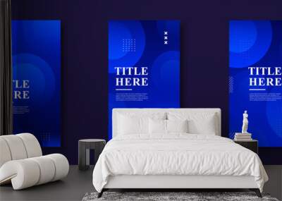 creative story background, colorful, blue gradation. circle effect . abstract . eps 10 Wall mural