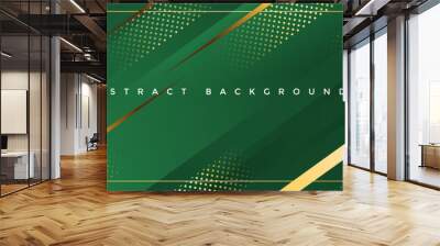 Dark green luxury gradient modern banner background eps 10 Wall mural