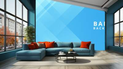 minimalist banner background.bright blue gradations. slash effect style.abstract background.memphis.eps 10 Wall mural