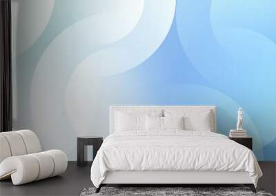 Modern abstract background, blue white gradations, circle effect,shape memphis, trendy , vector ,eps 10 Wall mural