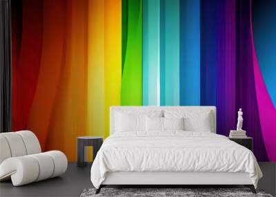 Pride Background with LGBTQ Pride Flag Colours. Generative Ai Wall mural