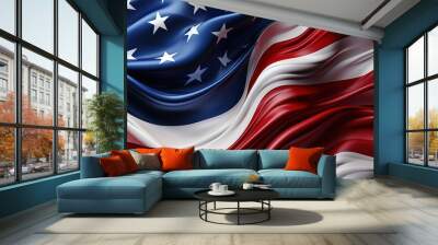 USA patriotic background, Bright color Wall mural