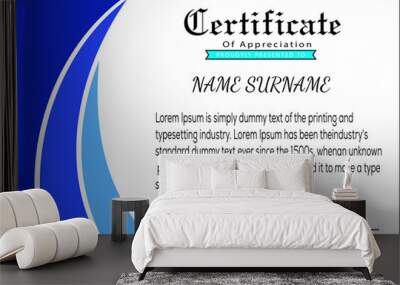 Certificate Design Wall mural