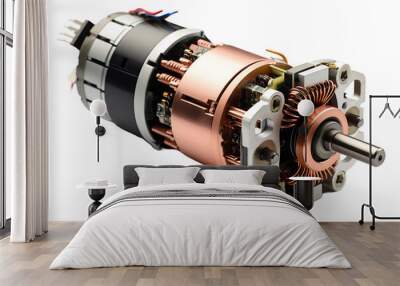 A small electric motor used in various home appliances Isolated on transparent background Wall mural