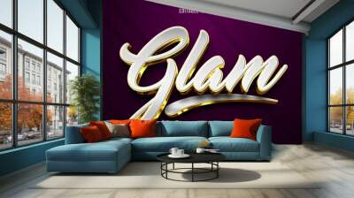 Editable gold style text effect, luxury text theme Wall mural