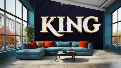 Luxury gold and white editable text effect, expensive text style Wall mural