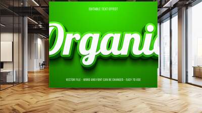 Organic editable text effect 3d style Wall mural