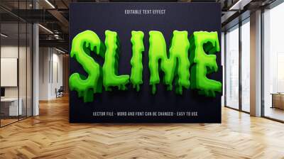 Slime editable text effect, halloween text style effect Wall mural