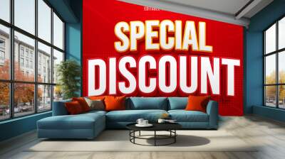 Special discount sale editable text effect Wall mural