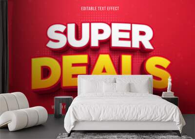 Super deals theme editable text style effect Wall mural