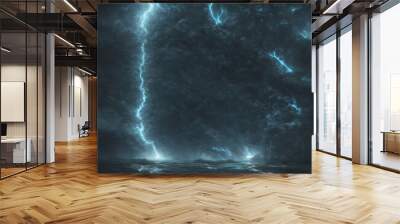 storm over the sea Wall mural