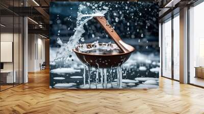 water flying over a bowl Wall mural