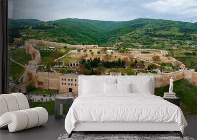 Naryn-Kala fortress in Derbent, Dagestan, Russia, aerial view Wall mural