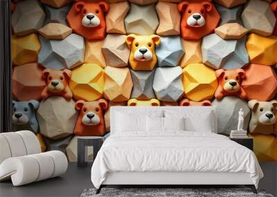 set of animals for halloween Wall mural