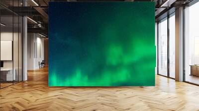 Aurora Borealis, Northern lights glowing and dancing with starry in the night sky Wall mural