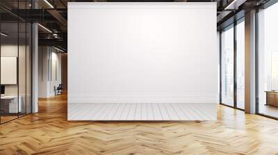 empty white room with white wall Interior background for the presentation, copy space Wall mural