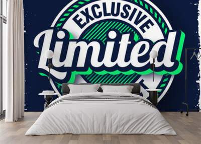 Modern exclusive logo with emblem badge Wall mural