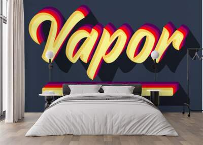 vintage retro font with brush script typeface Wall mural