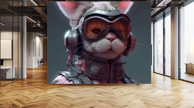 Rabbit Pilot Wall mural