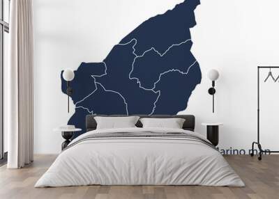 San Marino map Wall mural