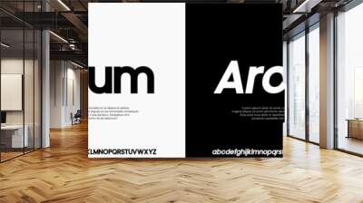 Modern Bold Font. Sans Serif Font. Regular Italic Uppercase Lowercase Typography urban style alphabet fonts for fashion, sport, technology, digital, movie, logo design, vector illustration Wall mural