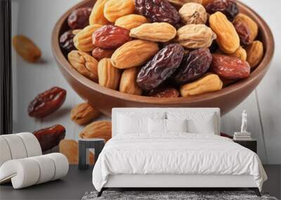 Natural delicious Dates in Clean Background Wall mural