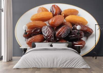 Natural delicious Dates in Clean Background Wall mural