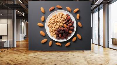 Natural delicious Dates in Clean Background Wall mural