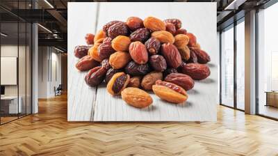 Natural delicious Dates in Clean Background Wall mural