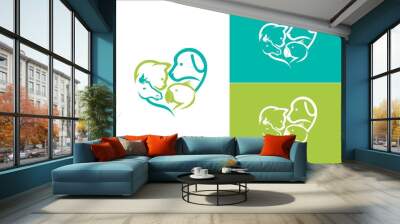 Simple pet logo vector Wall mural