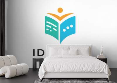 Education and community logo design Wall mural