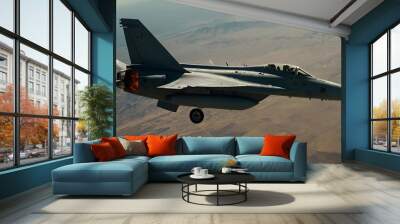 Fighter Jet on flight closeup Wall mural