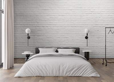 Clean White Brick Background Wall Wall mural