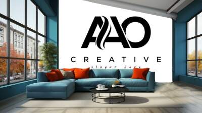 Letter AAO creative logo design vector	 Wall mural