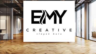 Letter EMY creative logo design vector	 Wall mural